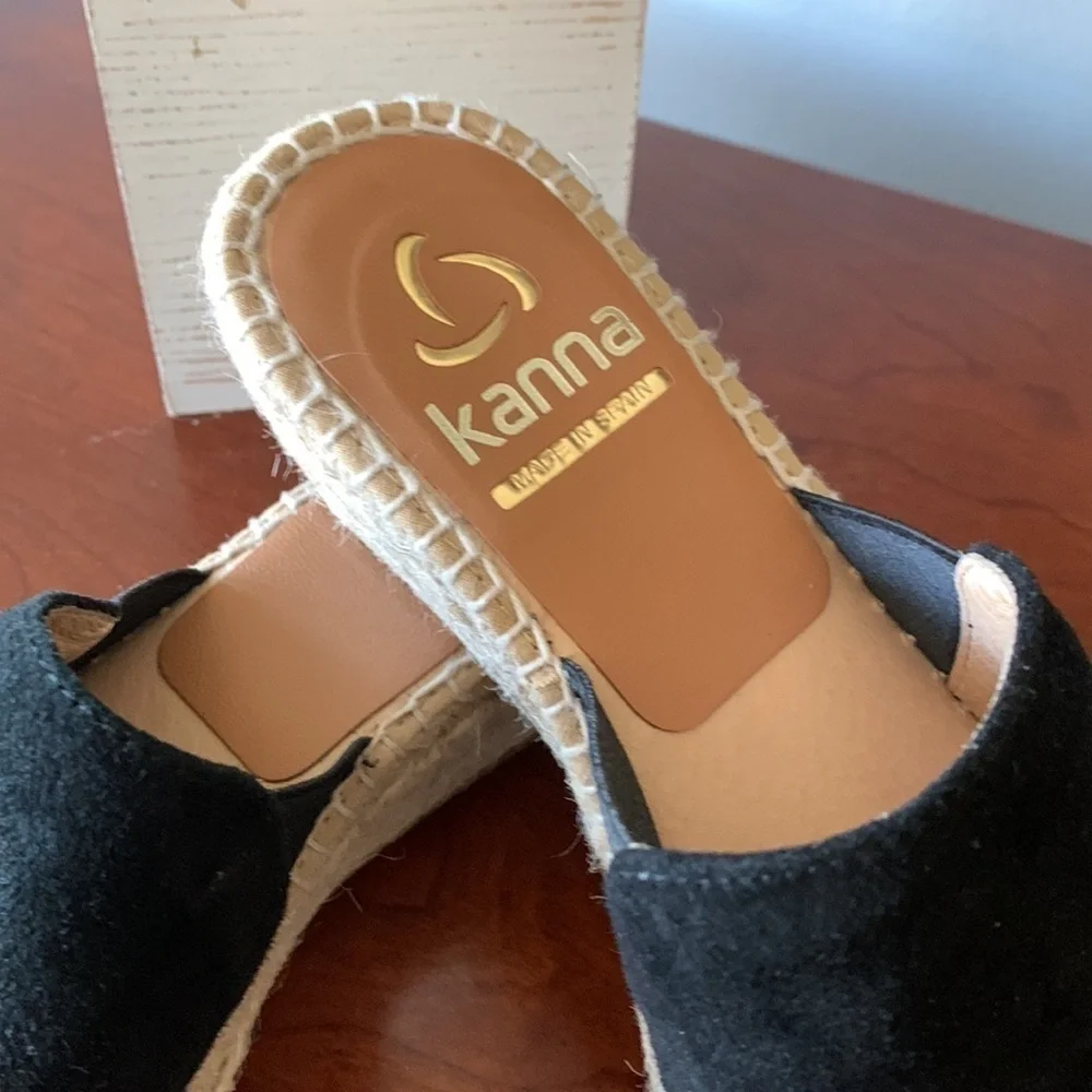 KANNA Open Heel Espadrille Style Shoes